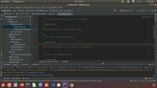 Redis + Laravel Tutorial #16 Fill Redis DB From Customers Table Real Examples