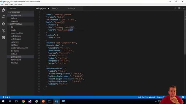 REST API first look at the scaffolded code package json смотреть онлайн