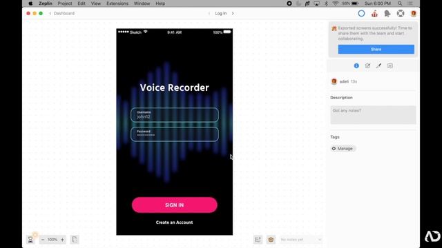 Exporting assets from Sketch to Zeplin | Zeplin Demo смотреть онлайн