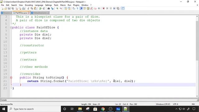 Java 1 Online, [4.11] Writing Classes: Pair of Dice Class смотреть онлайн