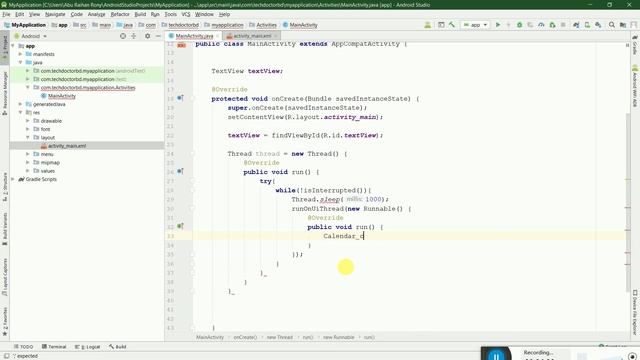 How to Run Time in Android Studio | How to Update TextView Every Second in Android Studio смотреть онлайн