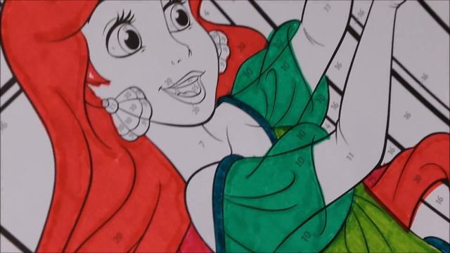 Princess ARIEL - Crayola GIANT COLOR BY NUMBER - Disney Princess Coloring Pages - Color With Me смотреть онлайн