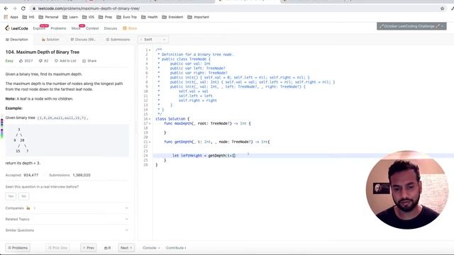 104. Maximum Depth of Binary Tree - Swift смотреть онлайн