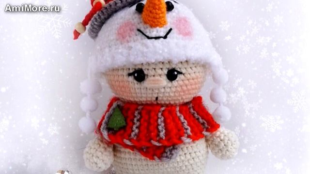 Амигуруми: схема Малыш Снеговичок. Игрушки вязаные крючком - Free crochet patterns. смотреть онлайн