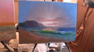 Мастер-класс по живописи маслом №58 - Море и берег. Как рисовать. Урок рисования Игорь Сахаров