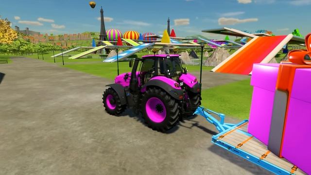 LOAD & TRANSPORT GIFTS WITH DEUTZ FAHR TRACTORS CHALLENGE - Farming Simulator 22 смотреть онлайн