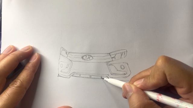 Как нарисовать Lada Vesta #howtodraw  #ladavesta วาดรูปรถ #someonetoldyouthatyourartcannotmakemoney