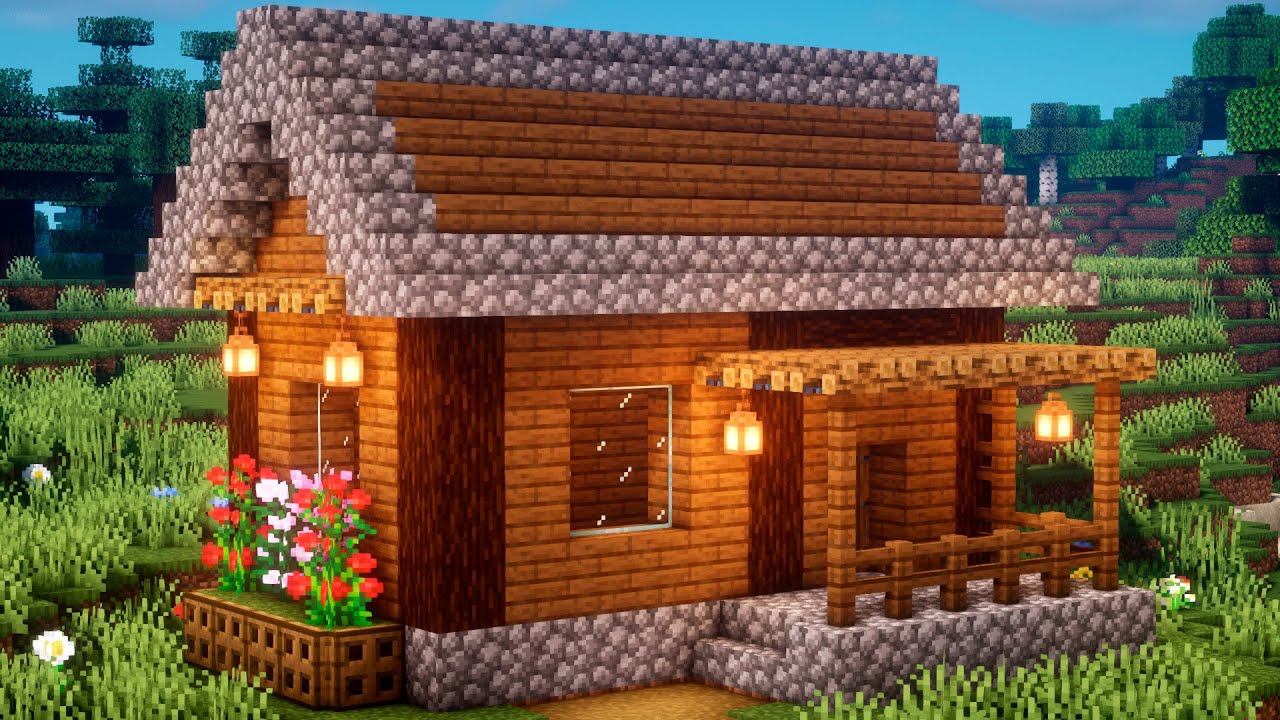 КАК ПОСТРОИТЬ СТАРТОВЫЙ ДОМ В МАЙНКРАФТЕ! смотреть онлайн