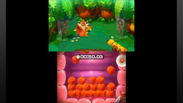 Mario & Luigi: Bowser's Inside Story 3DS - Stomach Minigame and Wiggler Boss смотреть онлайн