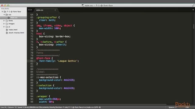 Mastering CSS - Second Edition : The @font-face Property | packtpub.com смотреть онлайн