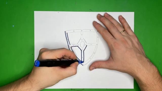 How to draw knight's shield |Как нарисовать Рыцарский Щит смотреть онлайн