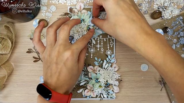 Новогодняя открытка своими руками/ Скрапбукинг /Christmas card tutorial / scrapbooking card смотреть онлайн