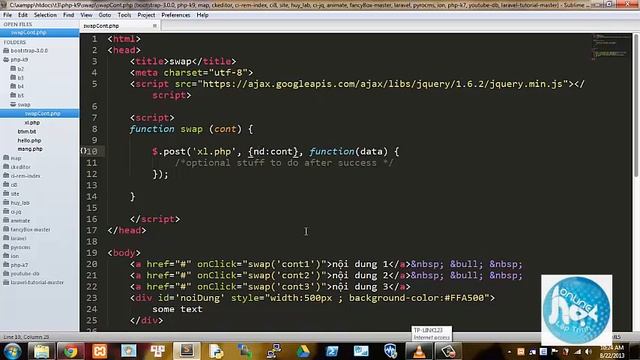 kỹ thuật web: chuyển đổi nội dung dùng ajax - jquery - php смотреть онлайн