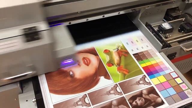 УФ принтер FS-4060UV печать на силикатном стекле с белой подложкой смотреть онлайн