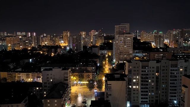 Ночной город. Таймлапс. Night city time lapse смотреть онлайн