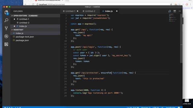 7 minutes: Create a Node API with JWT's (json web tokens) смотреть онлайн