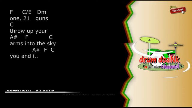 Green Day - 21 Guns (drums only) [guitar chords & lyric] смотреть онлайн