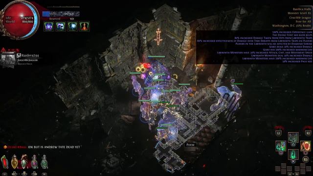 Path of Exile (97 Skeleton Mage Necromancer) смотреть онлайн