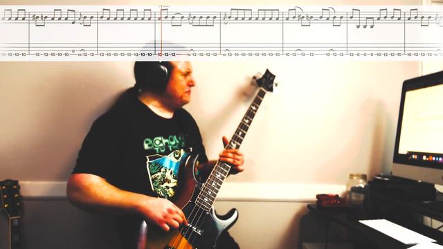Bass Boosted Playthrough // Stoner Doom Bass Cover + TAB