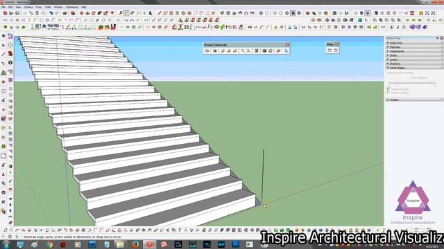 Sketch Up - How To Draw A Spiral Stair Case In Sketch Up