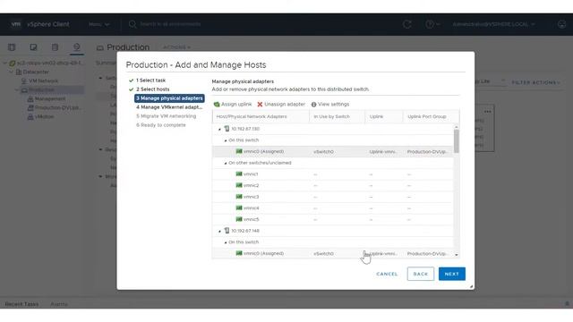 Migrating Networking to a vSphere Distributed Switch in the vSphere Client смотреть онлайн