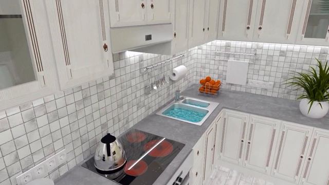 Современная классическая белая кухня и технический дизайн проект квартиры смотреть онлайн