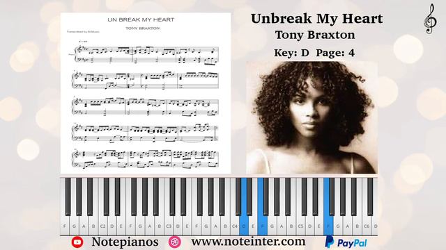 [Note Piano] Unbreak My Heart - Tony Braxton смотреть онлайн