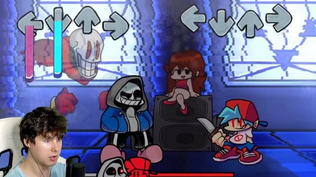 С ЗАКРЫТЫМИ ГЛАЗАМИ ПРОШЕЛ САМЫЙ СЛОЖНЫЙ МОД ➲ Friday Night Funkin' DustTale mod смотреть онлайн
