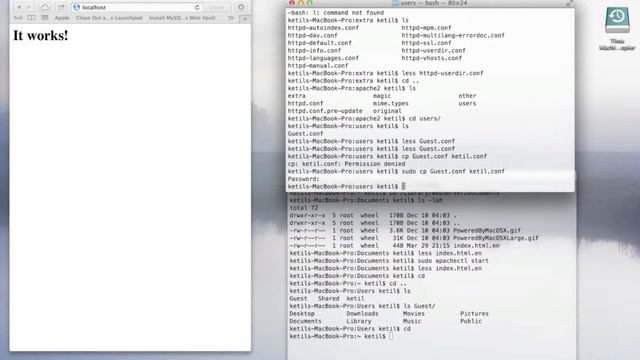 Apache - PHP på eplemåten i OS X Mountain Lion (10.8.3) смотреть онлайн