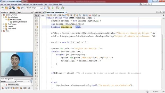 56. Programación en Java || Matrices || Ejercicio - Determinar si una matriz es simétrica o no смотреть онлайн