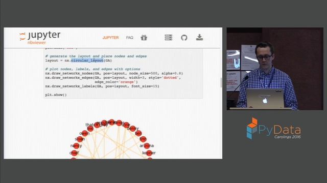 Rob Chew, Peter Baumgartner | Connected: A Social Network Analysis Tutorial with NetworkX смотреть онлайн