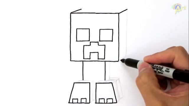 How to Draw the Creeper - Minecraft - Coloring Pages смотреть онлайн