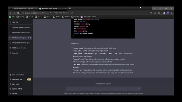 Create tabel dengan bantuan ChatGPT copy and paste to mysql browser | mysql смотреть онлайн
