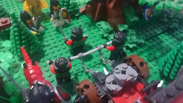 Самоделка лего "Защита замка короля львов". lego castle bricks смотреть онлайн