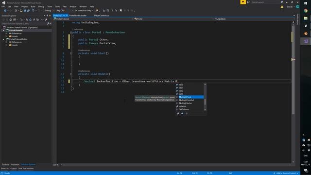 Порталы в Unity 3D как в Portal2 [Tutorial] Часть 1/3 - внешний вид и портальный шейдер смотреть онлайн
