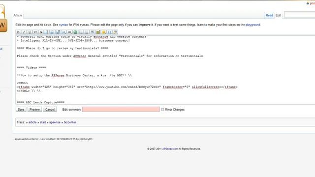 How to add a video section in a Wiki article at APSense and put a video in it смотреть онлайн