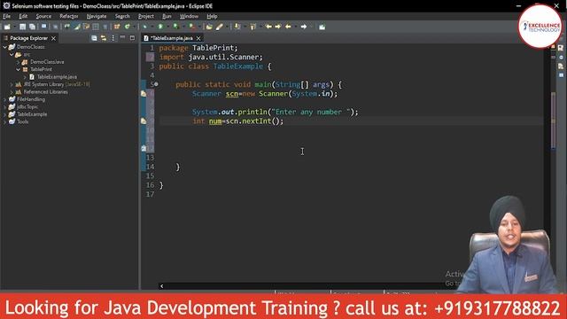 Print Multiplication Table in Java by Dilip Sir || Excellence Technology смотреть онлайн