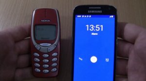 Incoming call & Ringing alarms at the Same time Samsung Galaxy S4 mini Android 11+Nokia 3310 RED