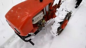 МОТОБЛОК и ТЕЩА  - страшная сила. Чистим лес от старых бревен зимой. ". ENG. SUB