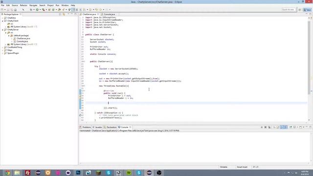 Chat program in Java pt2 - Setting up the server connection смотреть онлайн