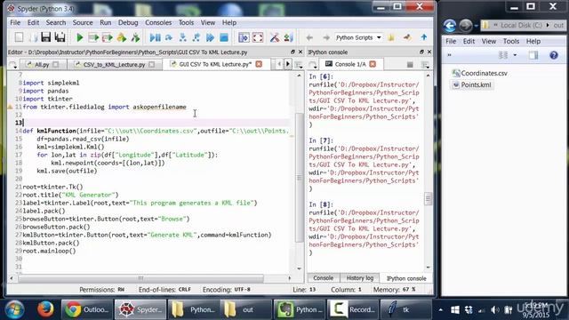 Python for Beginners with Examples - 025 Attaching the GUI to your script смотреть онлайн
