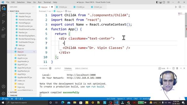 React Tutorial #48 React createContext with contextType and this.context | Dr Vipin Classes смотреть онлайн