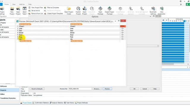 Setting the order for Excel cell extraction in Trados Studio смотреть онлайн