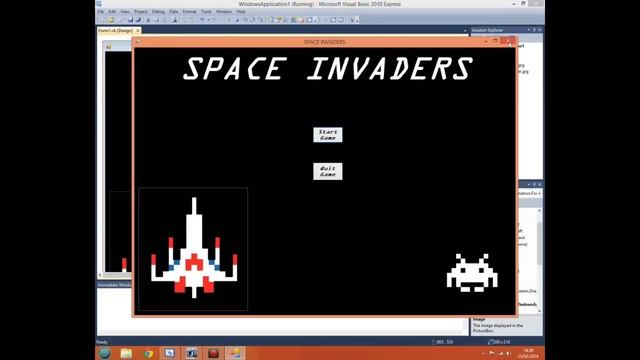 Visual Basic 2010 - Space Invaders - Part 1 - Showing and Hiding Components смотреть онлайн