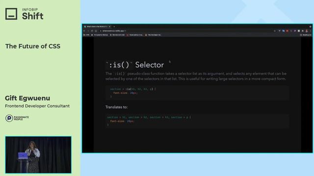 Infobip Shift 2021: What's New & The Future in the World of CSS - Gift Egwuenu (Passionate People) смотреть онлайн