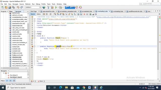 php oopoverloading,constructor,object pass смотреть онлайн
