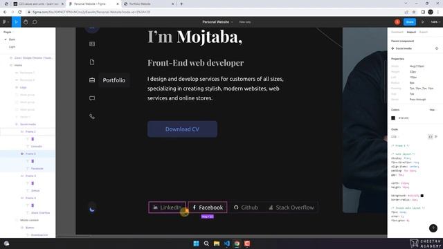 Convert Figma Portfolio to Responsive HTML Website: 3-3-Home section CSS style code смотреть онлайн