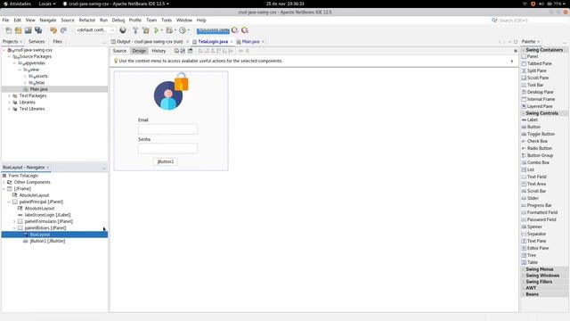 CRUD Java Swing CSV - Criando a tela de Login #2 смотреть онлайн
