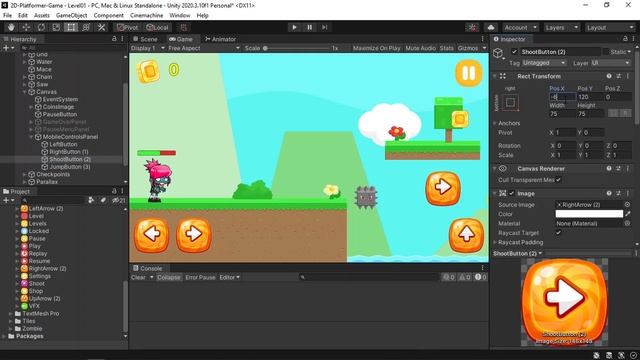 Mobile Touch Controls - 2D Platformer смотреть онлайн