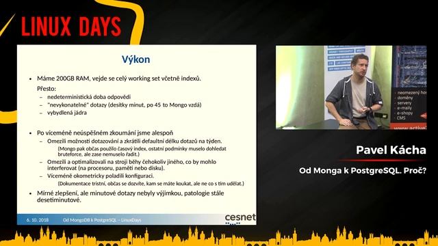 LinuxDays 2018 - Od Monga k PostgreSQL. Proč? - Pavel Kácha смотреть онлайн